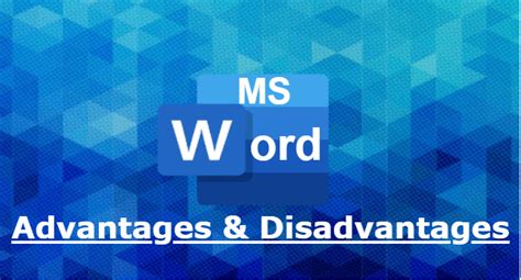 advantages  disadvantages  ms word javatpoint