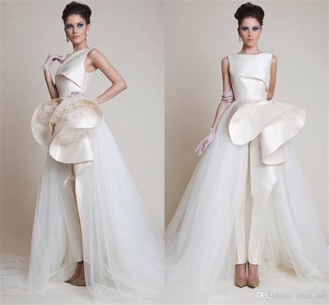 china zuhairmurad bridal ball gown tulle satin pants wedding dresses