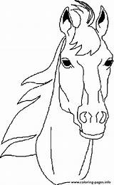 Horse Head Coloring Pages Horses Printable Heads Drawings Drawing Color Kids Print Simple Getdrawings Info sketch template