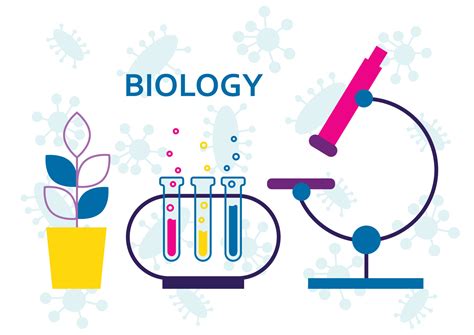 biology science education concept poster  flat style design biology