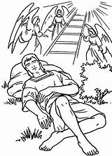 Coloring Bible Jacob Pages Heaven Esau Stairway Story Choose Board sketch template