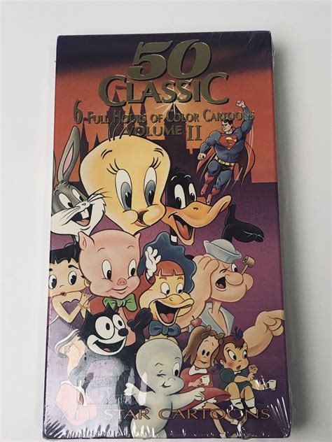 vhs 50 classic color cartoons volume ii video vintage 1991 porky bugs