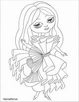 Pages Coloring Paper Dress Doll Crafting Little Create Color sketch template