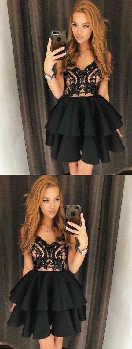 ideas  hair prom dress black laces simple homecoming dresses nice dresses trendy party