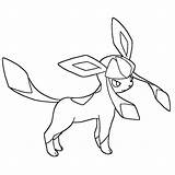 Glaceon Lineart Template sketch template