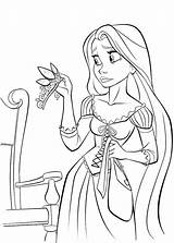 Coloring Pages Rapunzel Pascal Getcolorings sketch template