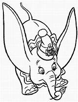 Dumbo Coloring Pages Disney Drawing sketch template