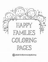 Family Coloring Pages Printable Kids Happy Members sketch template