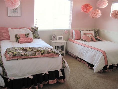 Pink Dorm Room Ideas For Girls Two Beds Dorm Room Ideas