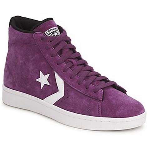 Converse Pro Leather Suede Mid Purple Women S Shoes