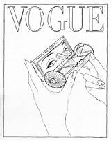Vogue Coloring Pages Fashion Paris Book Color Covers Favorite Visit Kate sketch template