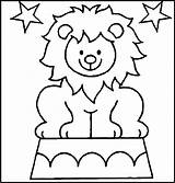Circus Coloring Pages Kids Simple Children sketch template