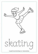 Sports Worksheets Skating Tracing Word Winter Olympics Olympic Kids Sport Ice Coloring Printables Figure Handwriting Activityvillage Worksheet Activity Trace Games sketch template