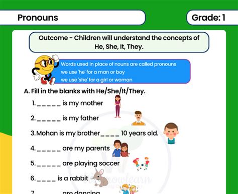 teaching subject pronouns  class       worksheet