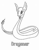 Dragonair Coloring Getdrawings Getcolorings Pokemon sketch template