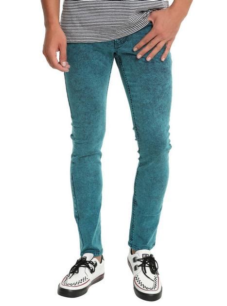 Xxx Rude Turquoise Acid Wash Skinny Jeans Hot Topic