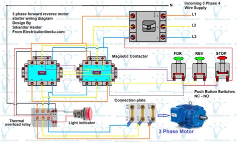 single phase motor circuit diagram
