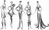 Fashion Silhouettes Vector 3axis sketch template