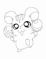 Hamtaro sketch template