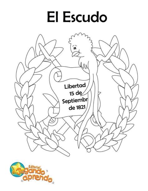 Escudo De Guate Para Colorear Dibujos Para Colorear Guatemala