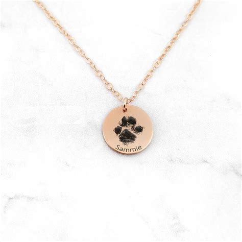 custom paw print necklace dog paw necklace sincerely silver