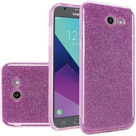 samsung galaxy   case  insten dual layer hybrid glitter pctpu rubber case cover