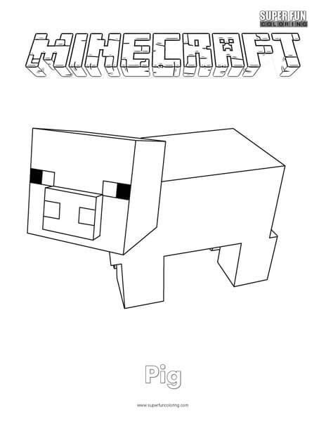 minecraft pig coloring page minecraft pig minecraft coloring pages