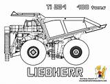 Coloring Pages Mighty Machines Dump Liebherr Trucks Construction Ten Top Popular Largest Hard Sheet Print Tons Capacity sketch template
