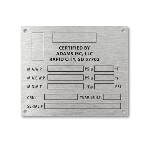 identificationtagscom custom stainless steel data plates