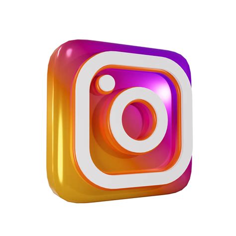 glossy instagram  render icon  png