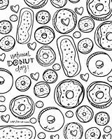 Donut Coloring Pages Adult Printable Sheets National Donuts Sheet Color Colouring Books Xo Lp Shop Mandala Celebrate Print Things Drawing sketch template