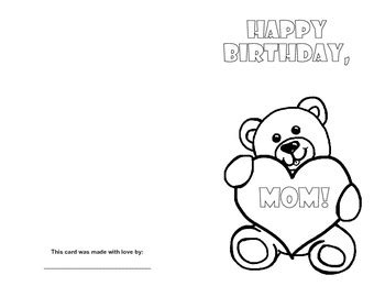 printable birthday cards  mom create   happy birthday mom