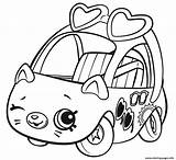 Coloring Cutie Cars Shopkins Pages Printable Sunny Sedan Book sketch template