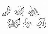 Banana Coloring Pages Large sketch template
