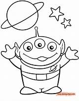 Alien Coloring Toy Story Pages Sheets Printable Disney Template Line Drawing Books Toys Colouring Buzz Boy Characters Para Drawings Disneyclips sketch template