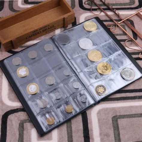 pages  pockets coin album pvc coins holders storage collection