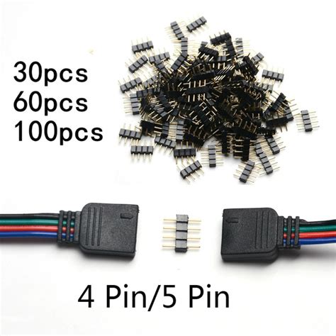 pcspcspcs  pin  pin rgb needle connector adapter male type double  pin pin diy