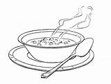Coloring Sopa Ausmalen Suppen Soups Soupe Dibujos Thanks Beans Essen sketch template