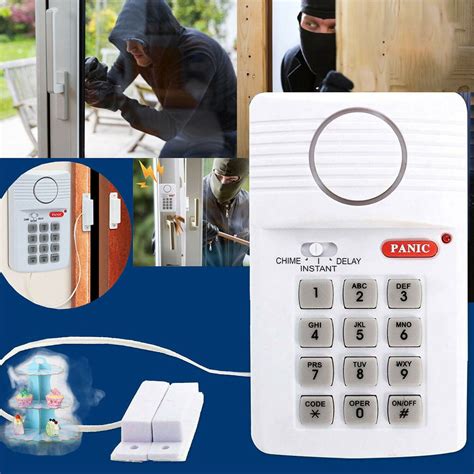 hotbest door  window alarms system wireless  panic button keypad  db loud smart home