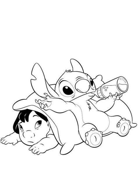 printable lilo  stitch coloring pages