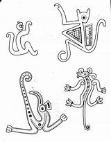 Precolombino Costarricense Rica Precolombinos Simbolos Indigenas Costarricenses Aborigen Culturas Monos sketch template