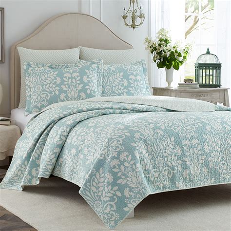 Laura Ashley Rowland Blue Quilt Set From