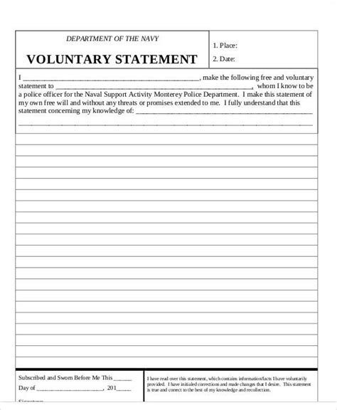 statement forms  ms word