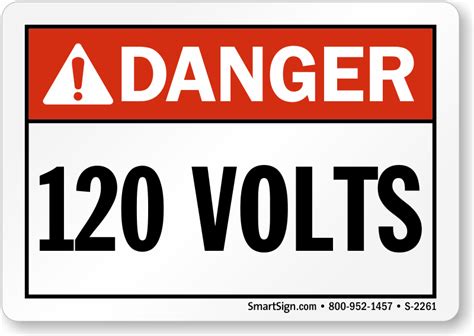 volts high voltage warning signs sku