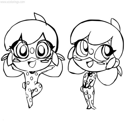 miraculous ladybug kiss coloring pages