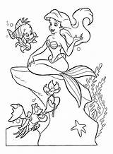 Coloring Disney Mermaid Little Ariel Coloriage Petite Sirene Pages Coloriages La Pour Fairies Kids sketch template