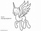 Alicorn Coloring Mlp Base Pages Kids Sheets Printable Color Sketch Template sketch template
