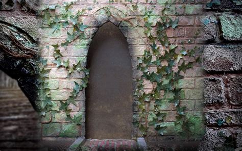 miniature gothic archway  stone walls cricut maker technique