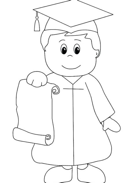 graduation coloring pages  preschoolers graduation day   day
