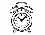 Orologio Despertador Colorare Horloge Pintar Alarm Antiguo Disegno Coloriage Relogio Relojes Antic Colorier Ancienne Dibuix Acolore Dibuixos sketch template